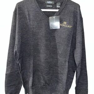 Gray V-Neck Sweater for Men